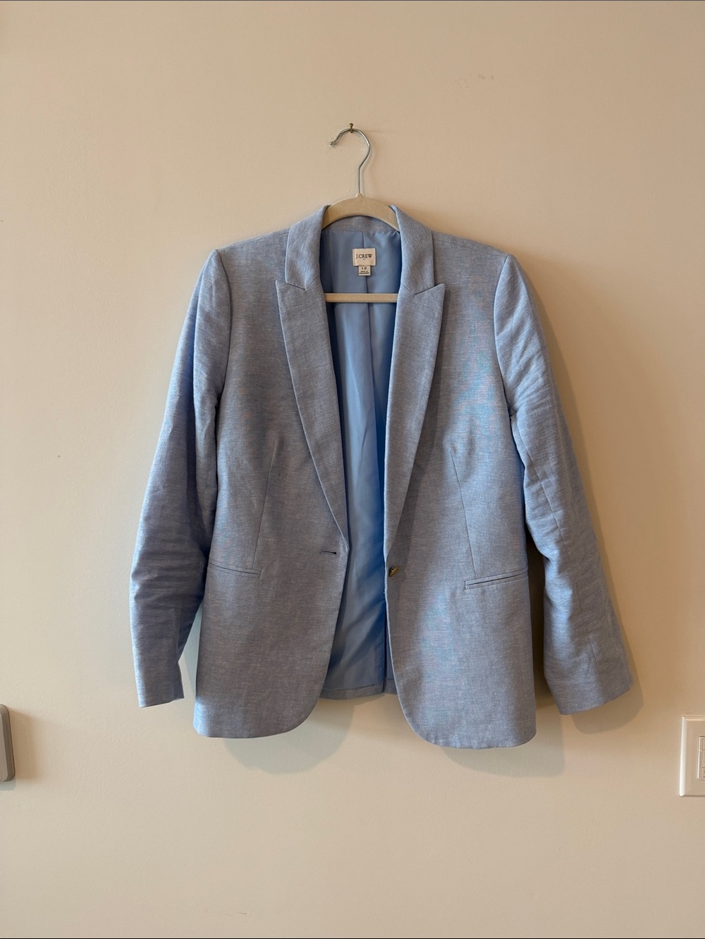 J. Crew Light Blue Single-Button Women's Blazer